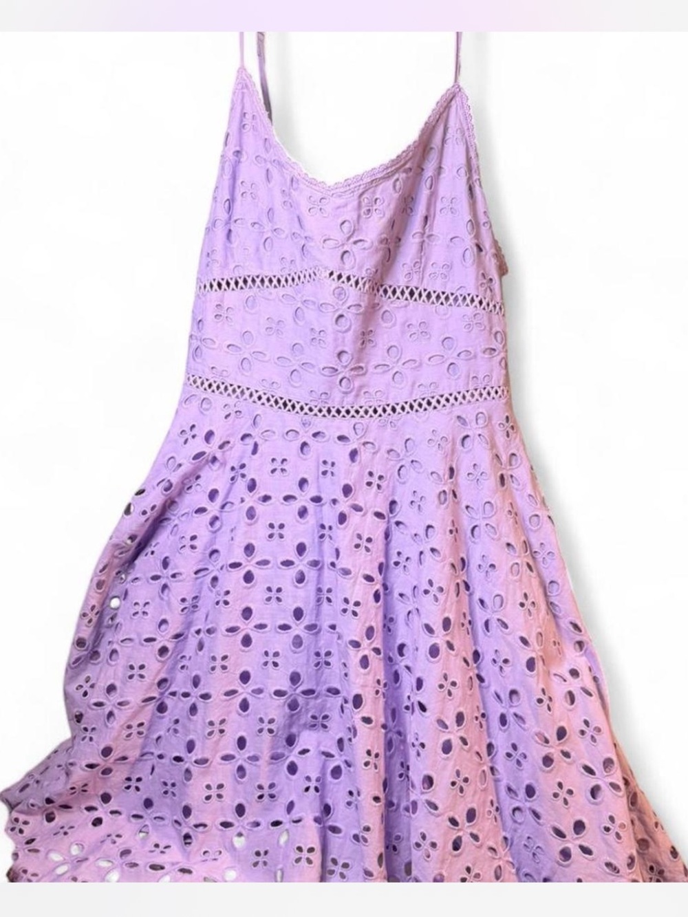 VENUS Lilac Eyelet Spaghetti Strap Dress